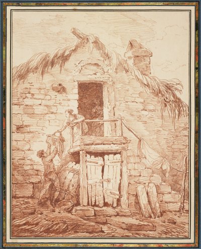 Un cottage en pierre, vers 1774 - Hubert Robert